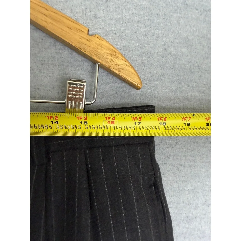 John W. Nordstrom Loro Piana Super 110s Wool Pinstripe Suit 44L 35x29 Gray